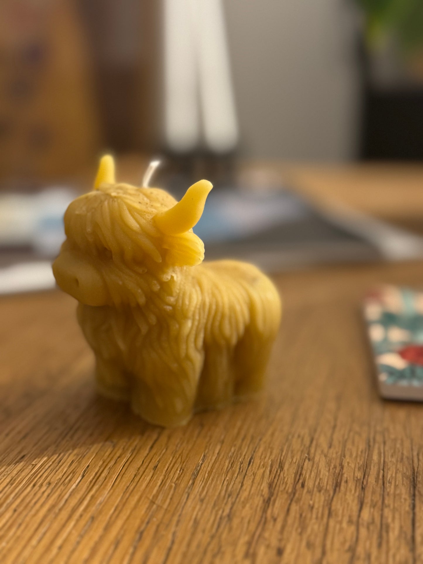 Highland Cow Hand Poured Beeswax Candle