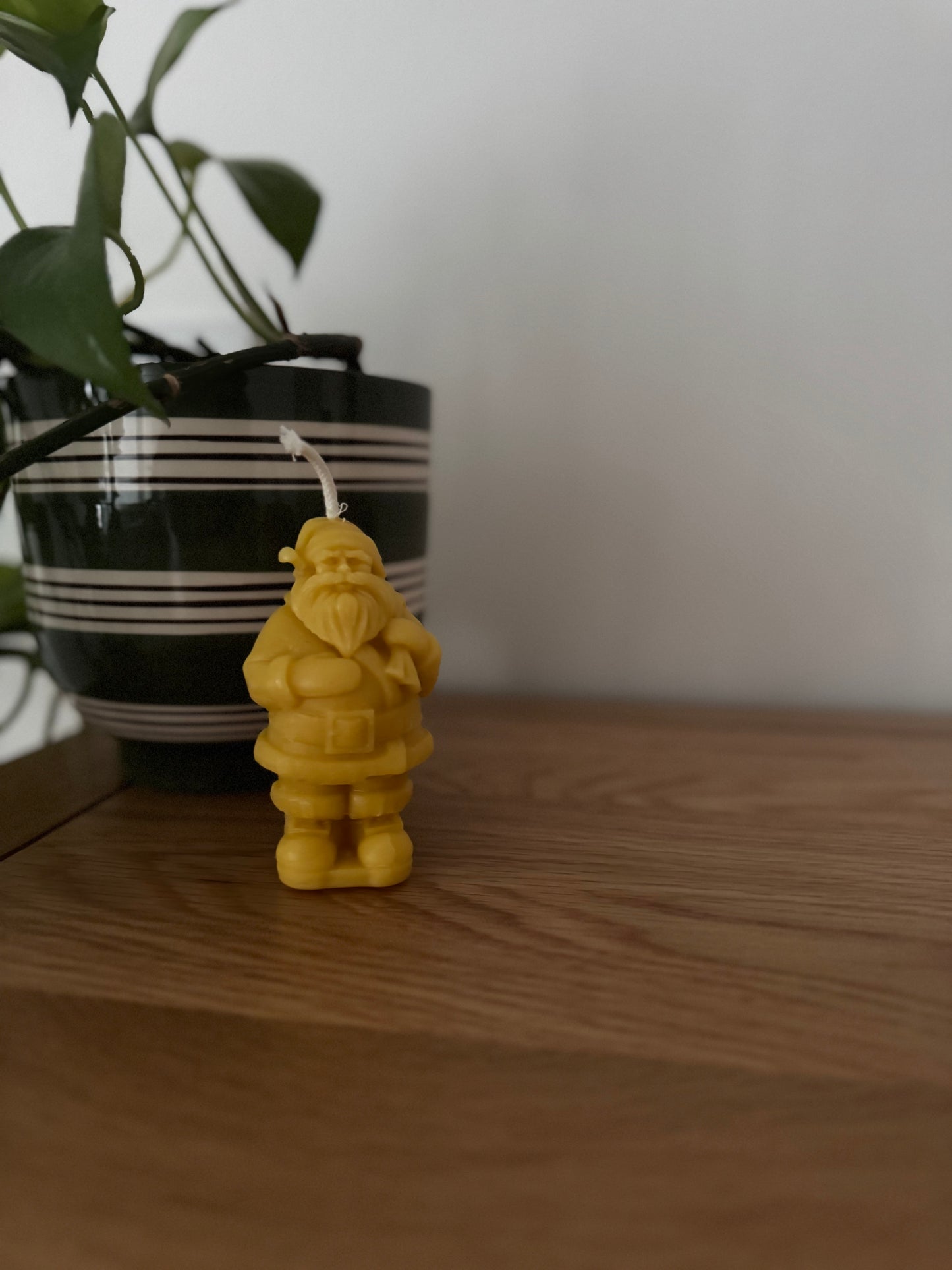 Hand Crafted Father Christmas Beeswax Candle