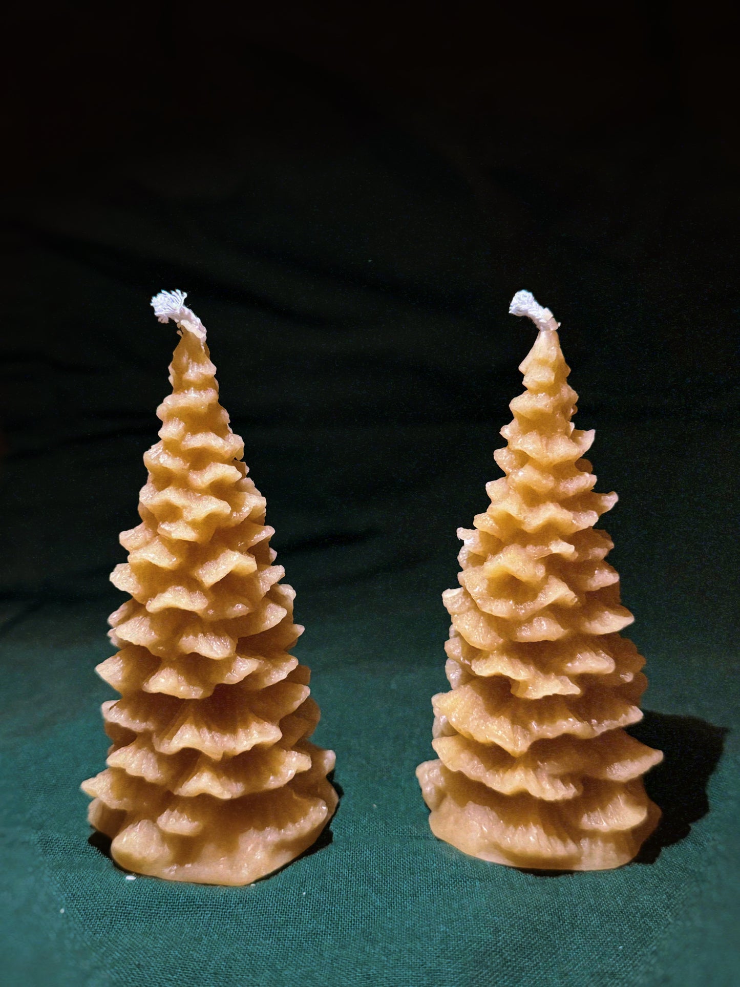 Handcrafted Christmas Tree Beeswax Candle