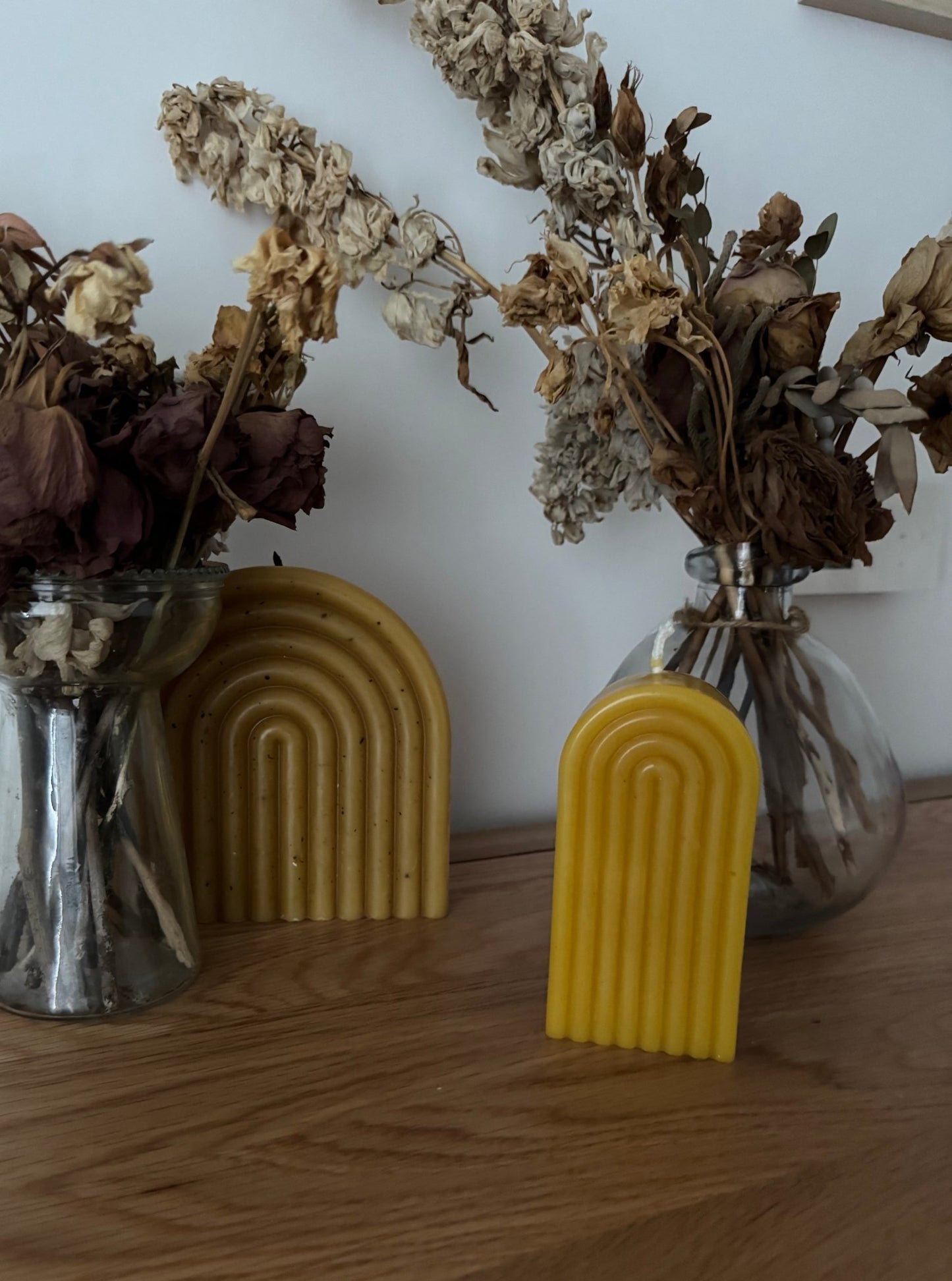 Ember & FlourishColumn Rainbow Arch Beeswax Candle