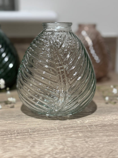 Ember & FlourishFrench Feuille Glass Vase Set