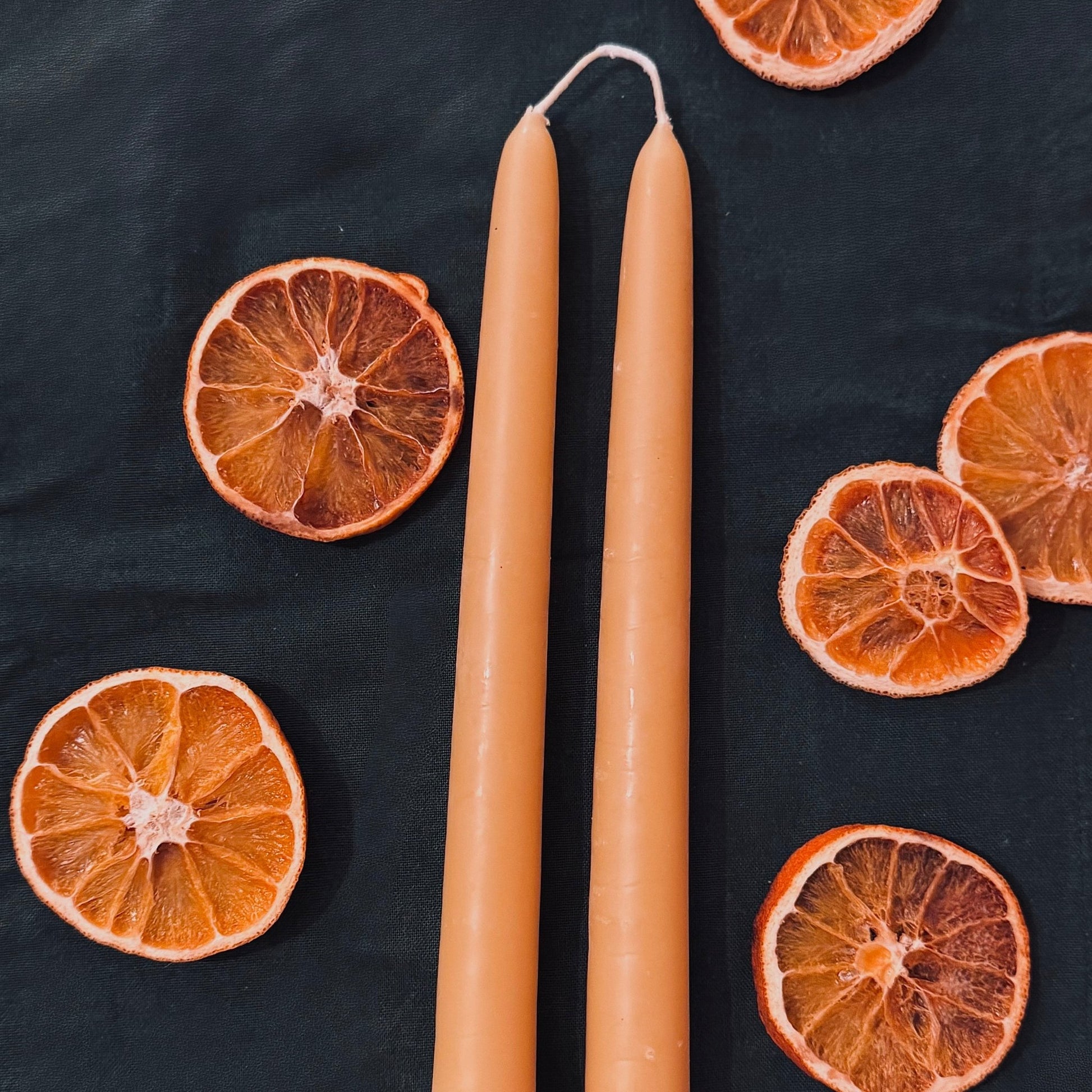 Ember & FlourishHand Dipped 9" Taper Beeswax Candle Pair