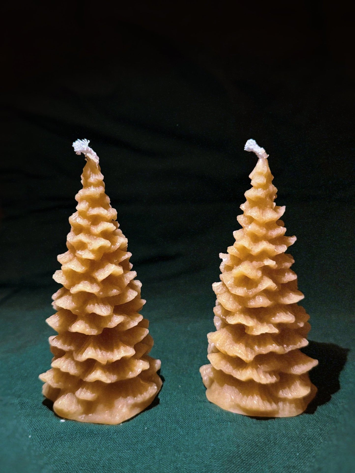 Ember & FlourishHandcrafted Christmas Tree Beeswax Candle