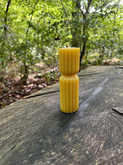 Ember & FlourishHigh Column Twisted Pillar Beeswax Candle