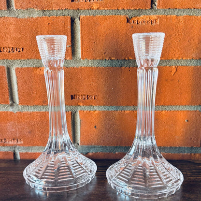 Ember & FlourishPair of Reclaimed Glass Candlesticks