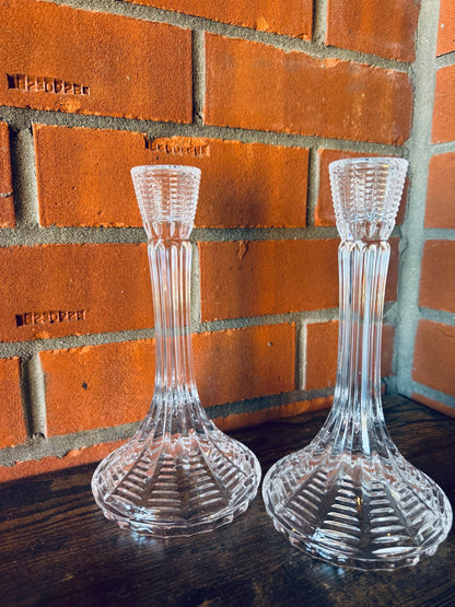 Ember & FlourishPair of Reclaimed Glass Candlesticks