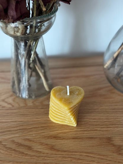 Ember & FlourishTwisted Heart Beeswax Candle